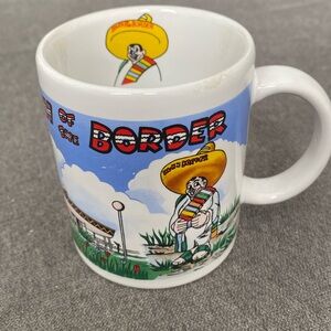 Vintage Mexican Border southwest souvenir mug cup